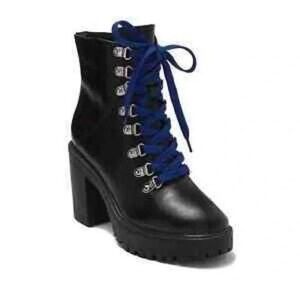 Black and Blue Women's Ankle Boots